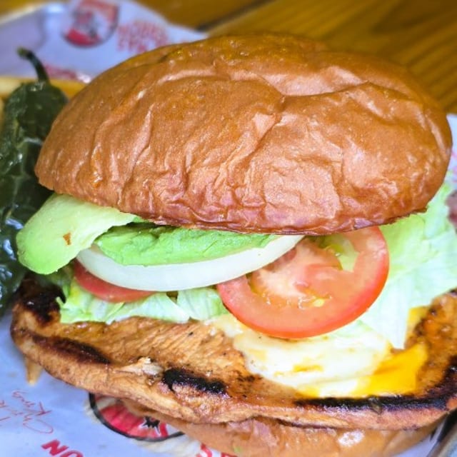 Pollo Rey Burger.