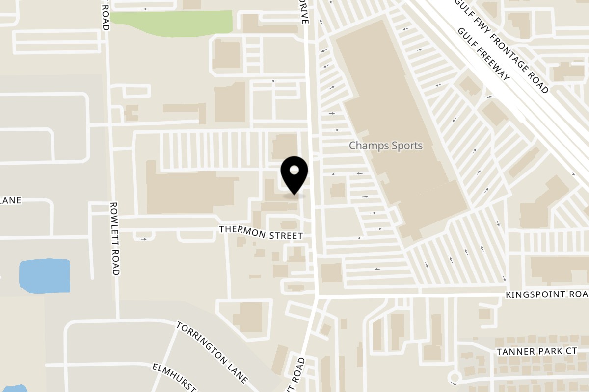 Map showing the location of Rey del Pollo on 10092 Kleckley Dr in Houston